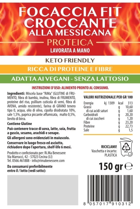 RI.MA 150g FOCACCIA CROCCANTE alla MESSICANA